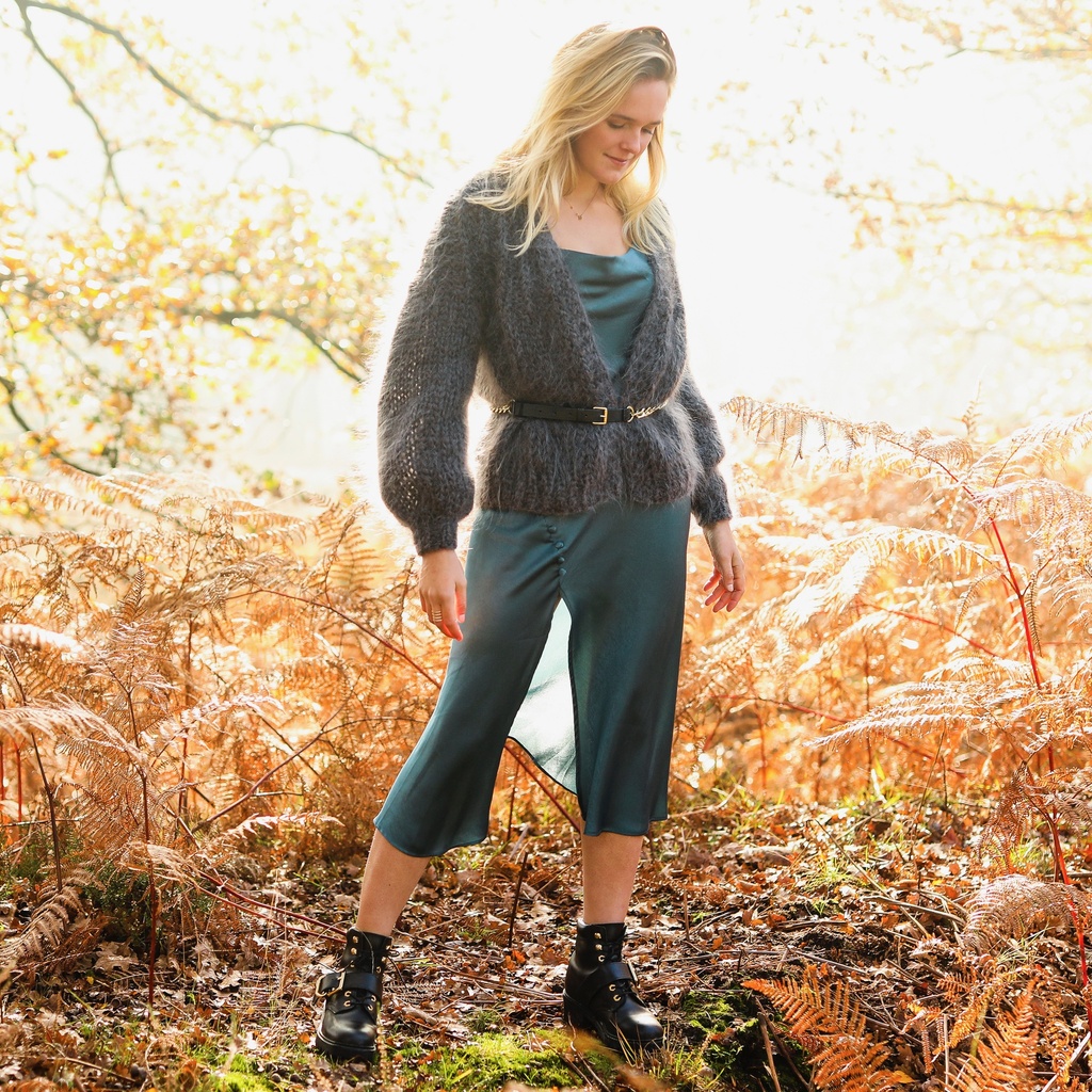 Camelia Cardigan - Uni Dark Grey