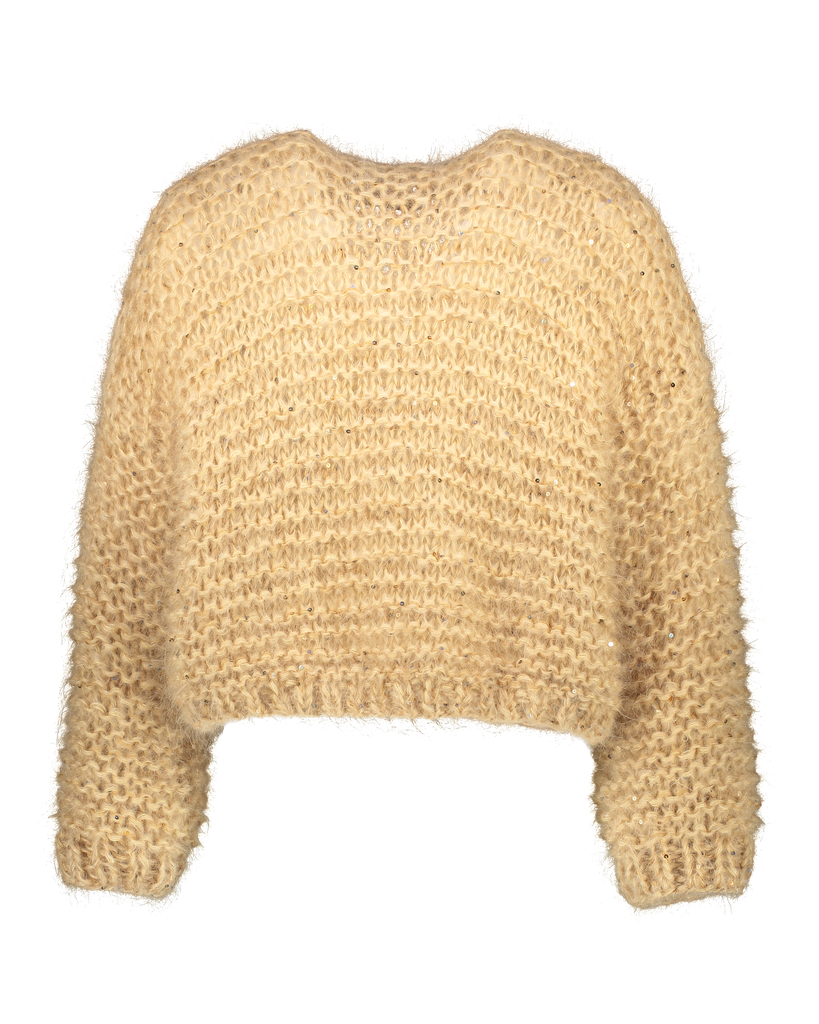 Colette Cardigan - Camel - Sequins