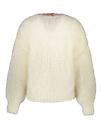 Rebelle bomber cardigan - Cream White - beige trim