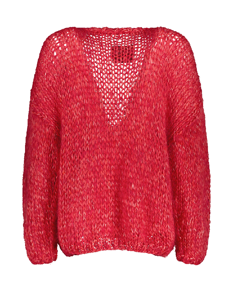 Lilou Cardigan - Coral/Red Melange