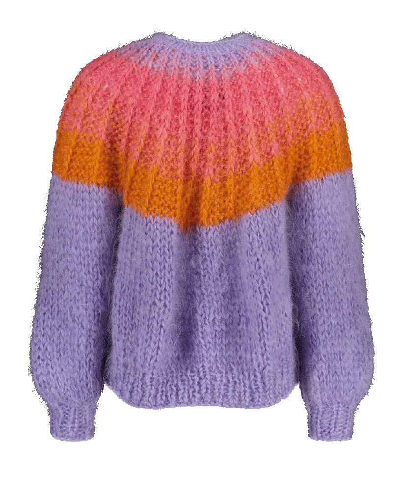 Camelia Cardigan - Ombre Lilac - Pink/Orange - Small