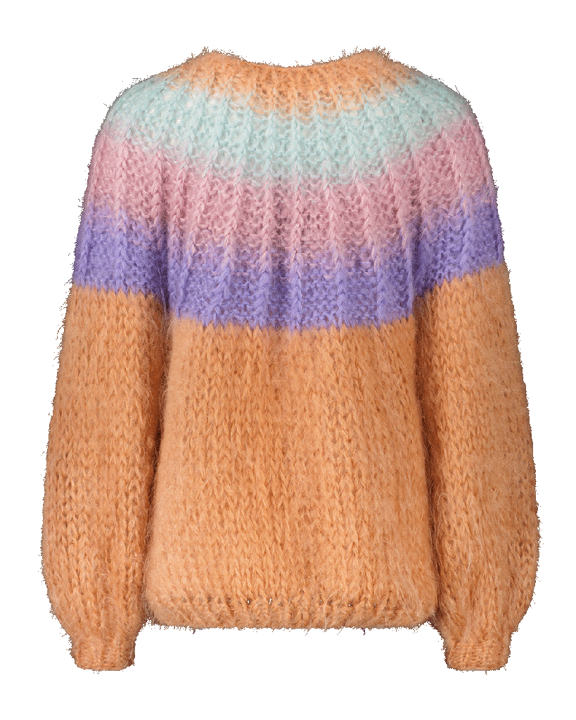 Camelia Cardigan - Ombre Nude - Aqua/pink/lilac