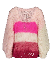 Juliette striped sweater - Cream/Pink/Fluo Pink/Fuchsia