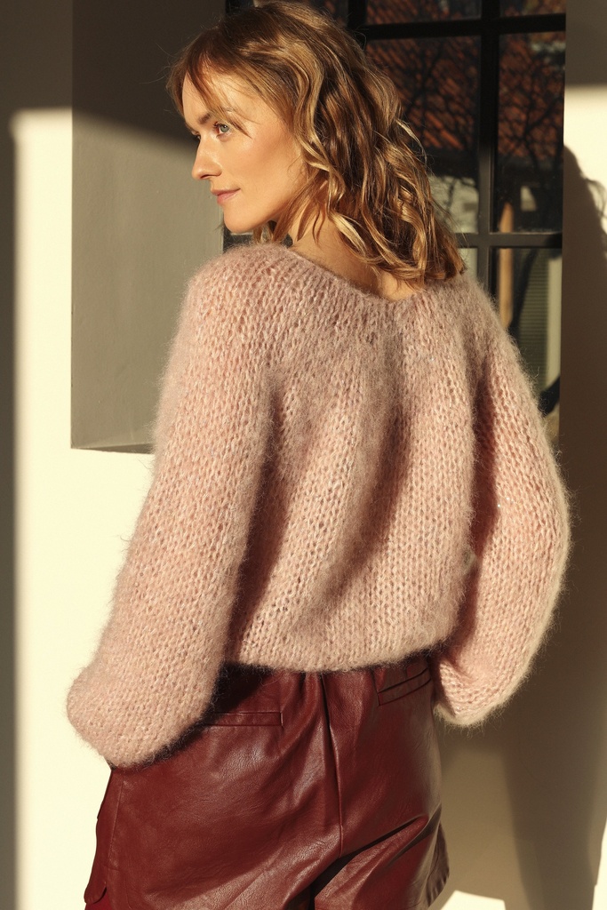 STELLA SWEATER SEQUINS - SOFT PINK