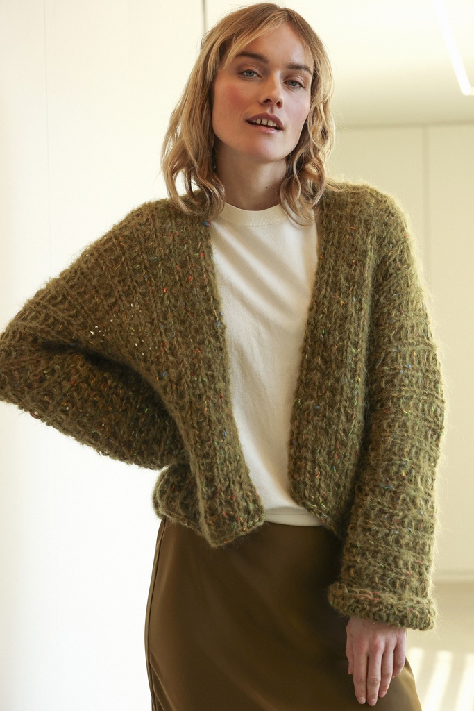 VICTOIRE CARDIGAN - AVOCADO CABARET