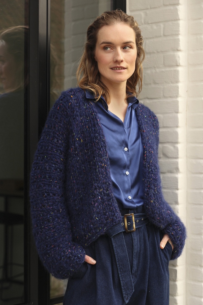 VICTOIRE CARDIGAN - NAVY BLUE CABARET