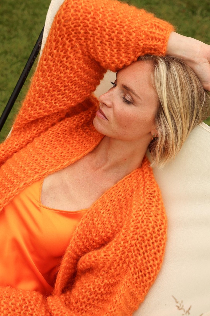 COLETTE  CARDIGAN - CHROME ORANGE