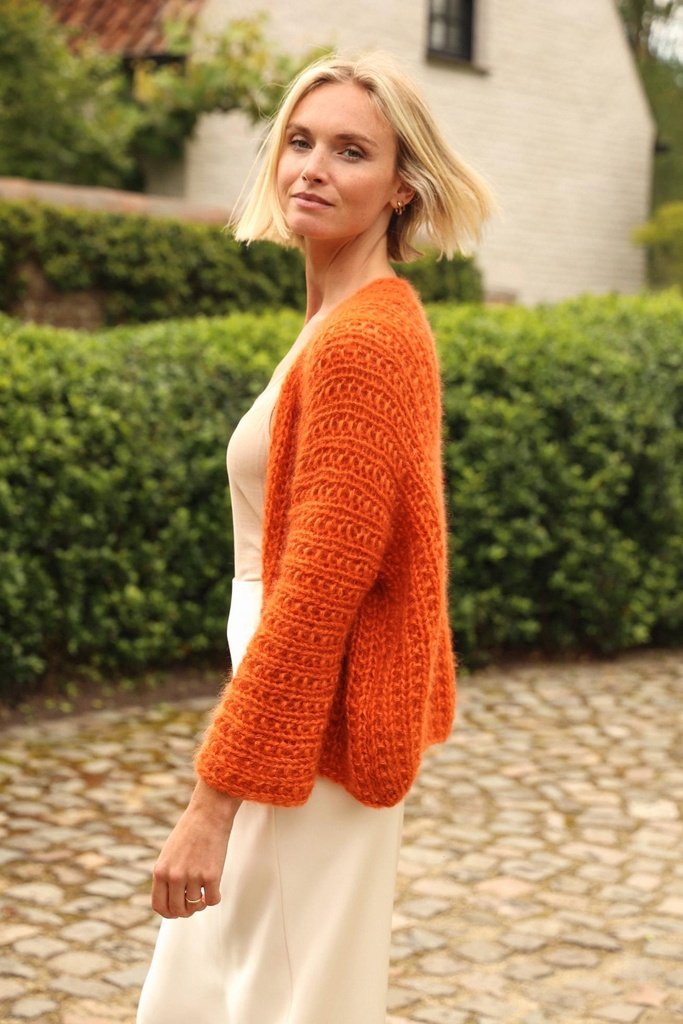 VICTOIRE CARDIGAN - TERRACOTA