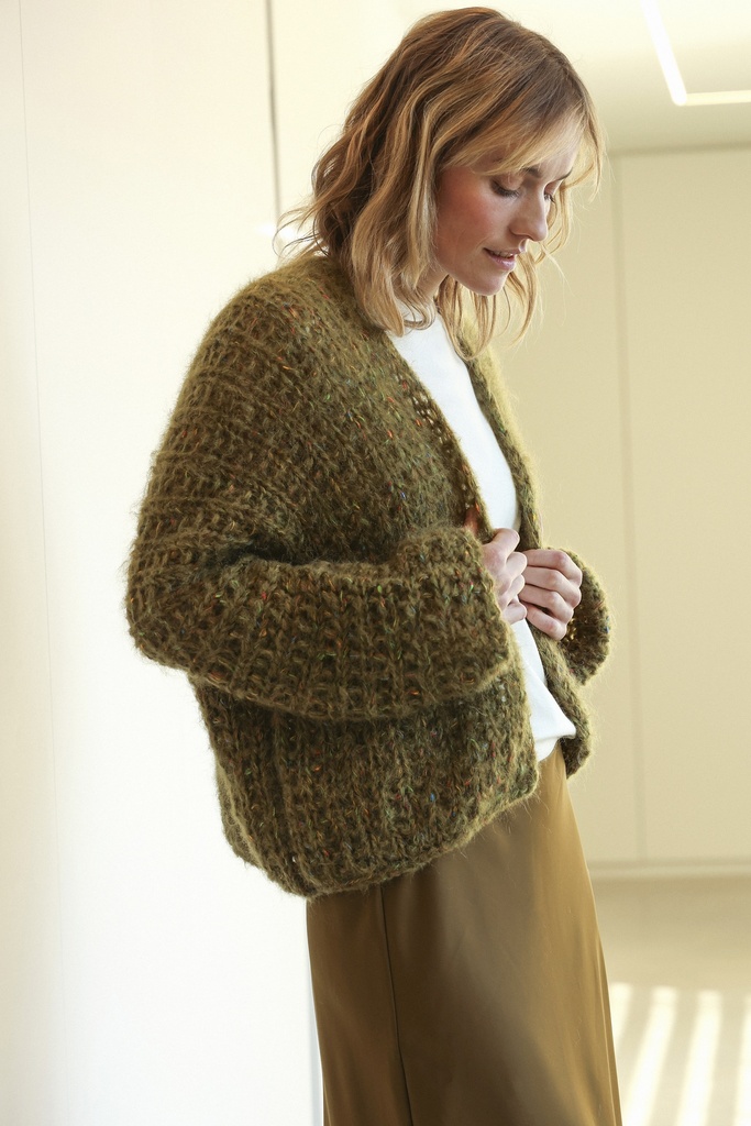 VICTOIRE CARDIGAN - AVOCADO CABARET