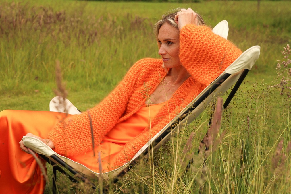 COLETTE  CARDIGAN - CHROME ORANGE