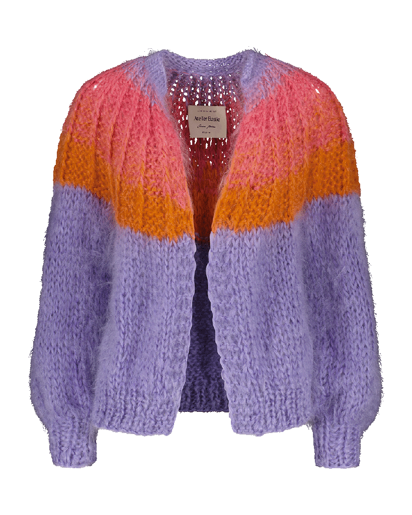 Camelia Cardigan - Ombre Lilac - Pink/Orange - S/M