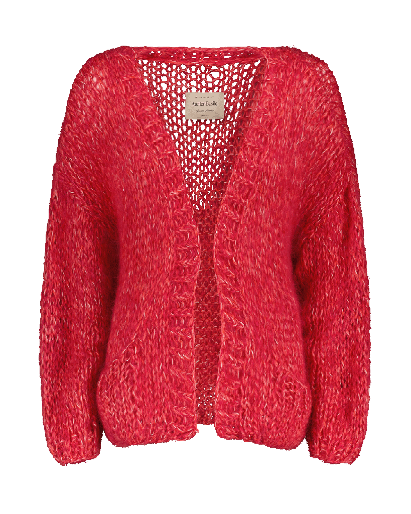 Lilou Cardigan - Coral/Red Melange