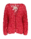 Lilou Cardigan - Coral/Red Melange