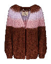 Camelia Cardigan - Ombre Brown - lilac/pink