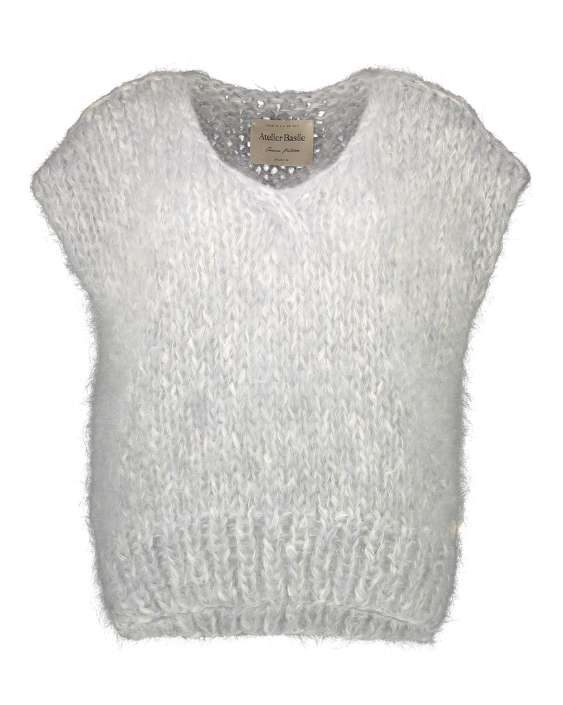 Brigitte Slipover - Cream Grey - White speckles