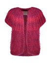 Hana cropped sleeveless cardigan - Fuchsia degrade