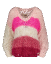 Juliette striped sweater - Cream/Pink/Fluo Pink/Fuchsia