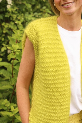 IDA SLEEVELESS VEST - CELERY YELLOW