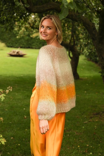 PAULETTE DEGRADE STRIPES - WARMGREY/BUTTERCUP/CHROMEORANGE