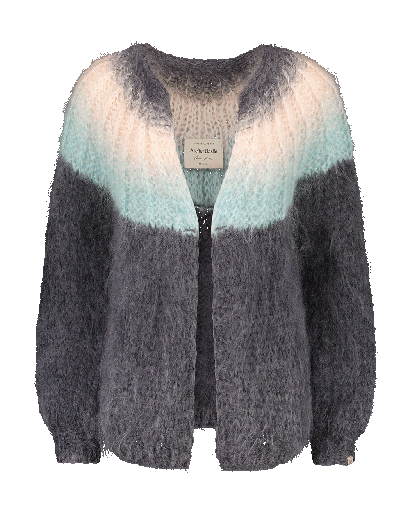 [CAMELIA - O - GPA - S/M] Camelia Cardigan - Ombre Grey - Peach/Aqua - Size S/M