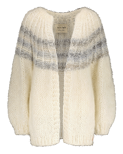 Camelia Cardigan - Ombre Cream -  Toronto grey/beige