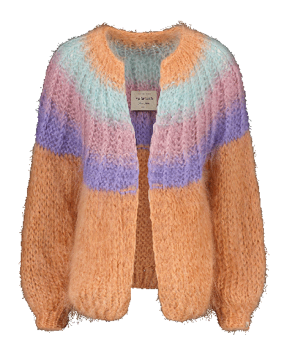 [CAMELIA - O - NAP - S/M] Camelia Cardigan - Ombre Nude - Aqua/pink/lilac